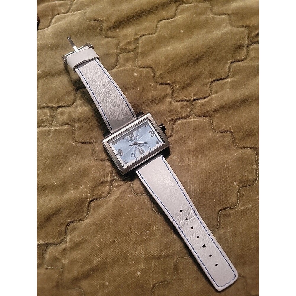Montres De Luxe Milano 16:9 Extremo Men Women 0204 White Leather Date Watch